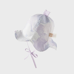 Dave&Bella Summer Toddler Girls Purple Floral Print Soft Cotton Fisherman Sun Hats