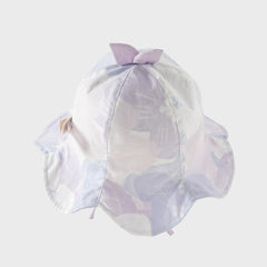 Dave&Bella Summer Toddler Girls Purple Floral Print Soft Cotton Fisherman Sun Hats