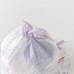 Dave&Bella Summer Toddler Girls Purple Floral Print Soft Cotton Fisherman Sun Hats