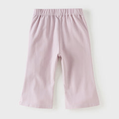 Dave&Bella Toddler Girls Summer Soft Adjustable-waistband Straight-leg Casual Jeans