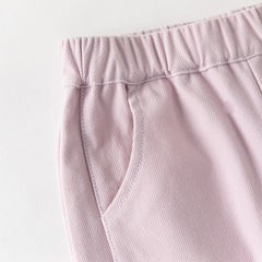 Dave&Bella Toddler Girls Summer Soft Adjustable-waistband Straight-leg Casual Jeans