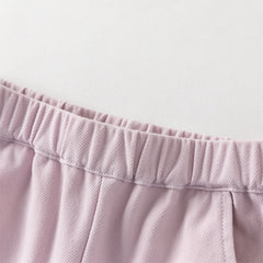 Dave&Bella Toddler Girls Summer Soft Adjustable-waistband Straight-leg Casual Jeans