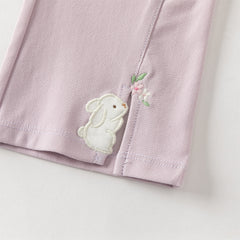 Dave&Bella Toddler Girls Summer Soft Adjustable-waistband Straight-leg Casual Jeans