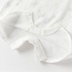 Dave&Bella Baby Girls/Boys Summer Short Sleeve Indoor Breathable Cotton Soft Rompers