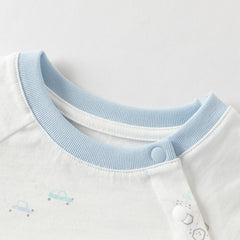 Dave&Bella Baby Girls/Boys Summer Short Sleeve Indoor Breathable Cotton Soft Rompers