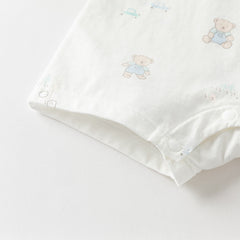 Dave&Bella Baby Girls/Boys Summer Short Sleeve Indoor Breathable Cotton Soft Rompers