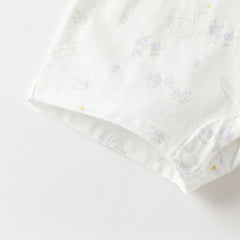 Dave&Bella Baby Girls/Boys Summer Short Sleeve Indoor Breathable Cotton Soft Rompers