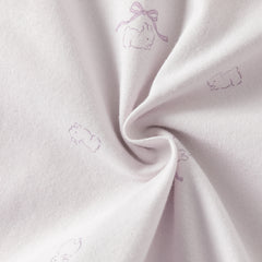 Dave&Bella Summer Toddler Girls Purple/White Doll Collar Breathable Cotton T-shirts