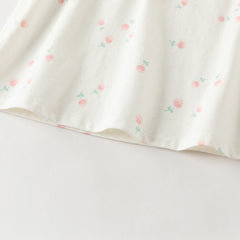 Dave&Bella Summer Toddler Girls Purple/White Doll Collar Breathable Cotton T-shirts