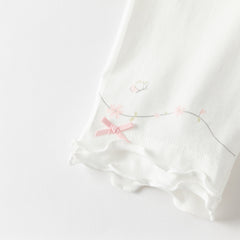 Dave&Bella Toddler Girls Summer Beige/Light Grey Comfortable Slim Versatile Pants