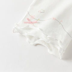 Dave&Bella Toddler Girls Summer Beige/Light Grey Comfortable Slim Versatile Pants