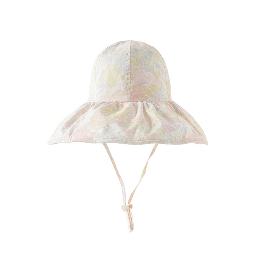 Dave&Bella Toddler Girls Summer Adorable Floral Print Breathable Cotton Sunscreen Hats