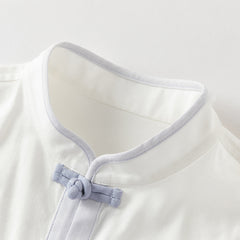 Dave&Bella Toddler Boys Summer Purple Chinese-style Turtle Comfortable Top Pant Suits