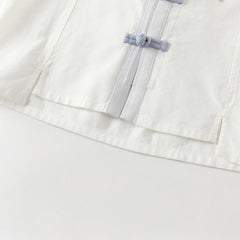 Dave&Bella Toddler Boys Summer Purple Chinese-style Turtle Comfortable Top Pant Suits