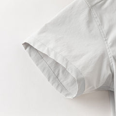 Dave&Bella Summer Kids Boys Elegant Grey Short Sleeve Casual Comfortable Outfit Sets