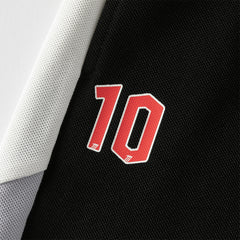 Dave&Bella Toddler Boys Summer Red/Black Polo Collar Outdoor Sports Outfit Sets