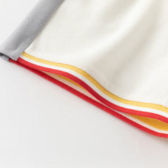 Dave&Bella Toddler Boys Summer Red/Black Polo Collar Outdoor Sports Outfit Sets