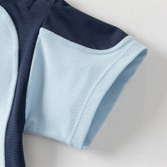 Dave&Bella Summer Kids Boys White/Blue Casual Short Sleeve Stretchable T-shirts