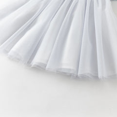 Dave&Bella Summer Toddler Girls Classic Blue Traditional-style Turtle A-line Mesh Dress