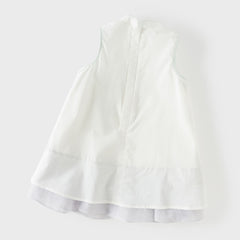Dave&Bella Summer Toddler Girls White Chinese Style Party A-line Dress(wallet bag)