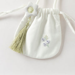 Dave&Bella Summer Toddler Girls White Chinese Style Party A-line Dress(wallet bag)