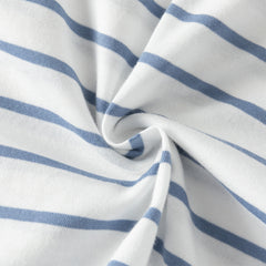 Dave&Bella Toddler Boys Summer Fashion Striped Red/Blue Breathable Casual T-shirts