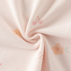 Dave&Bella Summer Toddler Girls Sweet Pink Print Soft Stretchable College-style Polos