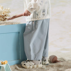 Dave&Bella Toddler Girls/Boys Summer Multi-color Straight-leg Wide Versatile Pants