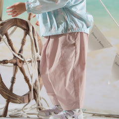 Dave&Bella Toddler Girls/Boys Summer Multi-color Straight-leg Wide Versatile Pants