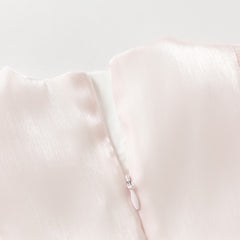 Dave&Bella Summer Toddler Girls Adorable Light Pink Flutter Sleeve Soft Mesh Dress