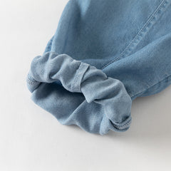 Dave&Bella Toddler Boys Summer Fashion Denim Blue Loose Comfortable Jeans