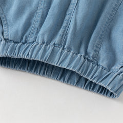 Dave&Bella Toddler Boys Summer Fashion Denim Blue Loose Comfortable Jeans