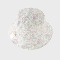 Dave&Bella Toddler Girls Stylish Purple Floral Print Lightweight Cotton Fisherman Hats