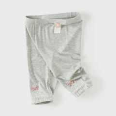 Dave&Bella Toddler Girls Summer Pink/Beige/Light Grey Lightweight Slim Pants