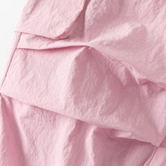 Dave&Bella Kids Girls/Boys Summer Pink/Grey Adjustable-waistband Wide Jogger Pants