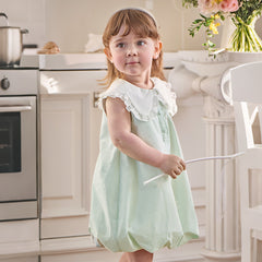 Dave&Bella Summer Toddler Girls Adorable Green Sleeveless Party Bubble Dress
