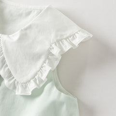 Dave&Bella Summer Toddler Girls Adorable Green Sleeveless Party Bubble Dress