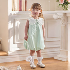 Dave&Bella Summer Toddler Girls Adorable Green Sleeveless Party Bubble Dress