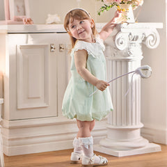 Dave&Bella Summer Toddler Girls Adorable Green Sleeveless Party Bubble Dress