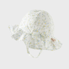 Dave&Bella Toddler Girls Summer Green Floral Print Breathable Cotton Comfortable Hats