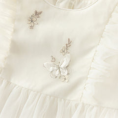 Dave&Bella Toddler Girls Summer Adorable Flutter Sleeve Butterfly Mesh Princess Dress