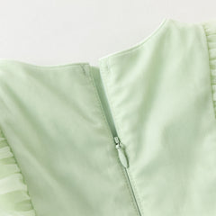 Dave&Bella Toddler Girls Summer Adorable Flutter Sleeve Butterfly Mesh Princess Dress