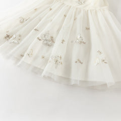 Dave&Bella Toddler Girls Summer Adorable Flutter Sleeve Butterfly Mesh Princess Dress