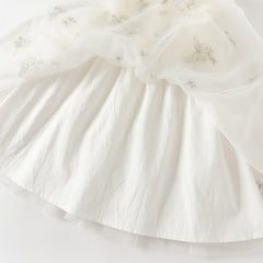 Dave&Bella Toddler Girls Summer Adorable Flutter Sleeve Butterfly Mesh Princess Dress