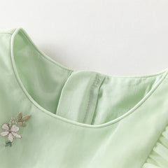 Dave&Bella Toddler Girls Summer Adorable Flutter Sleeve Butterfly Mesh Princess Dress