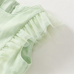 Dave&Bella Toddler Girls Summer Adorable Flutter Sleeve Butterfly Mesh Princess Dress