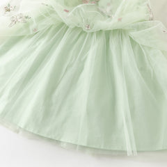 Dave&Bella Toddler Girls Summer Adorable Flutter Sleeve Butterfly Mesh Princess Dress