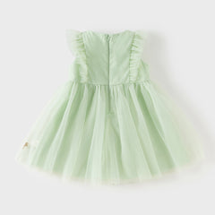 Dave&Bella Toddler Girls Summer Adorable Flutter Sleeve Butterfly Mesh Princess Dress
