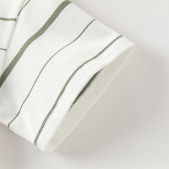 Dave&Bella Toddler Boys Summer White/Green College-style Formal Lightweight Polos