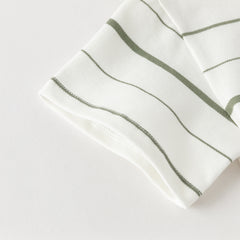 Dave&Bella Toddler Boys Summer White/Green College-style Formal Lightweight Polos